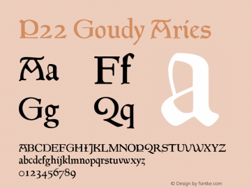 P22GoudyAries Version 3.000图片样张