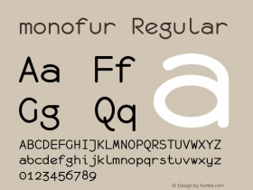 monofur Regular 1.0 2000-03-28 Font Sample