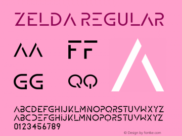 ZELDA Regular Version 1.000 (Initial Release) Font Sample