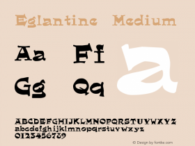 Eglantine Medium Version 001.000 Font Sample
