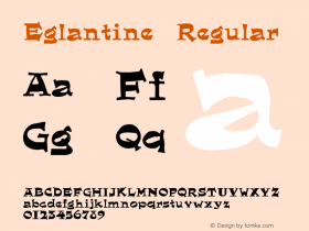 Eglantine Regular Altsys Fontographer 4.0.2 10/25/93图片样张