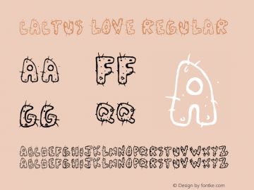 Cactus Love Regular 1.724 Font Sample