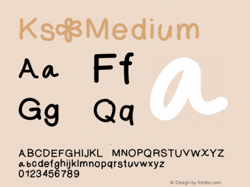 Ks Medium Version 001.000 Font Sample