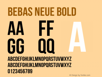Bebas Neue Bold Version 1.003图片样张