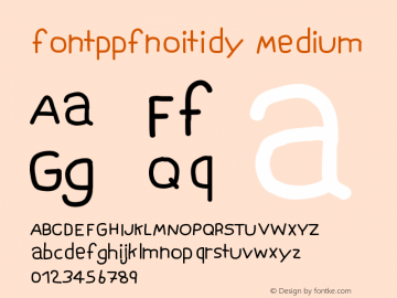 fontppfnoitidy Version 001.000图片样张