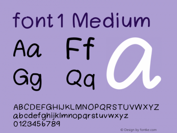 font1 Version 001.000图片样张