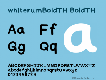 whiterumBoldTH Version 001.000图片样张