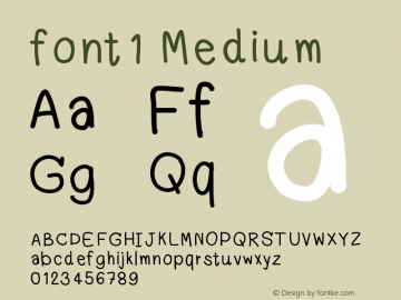 font1 Version 001.000图片样张