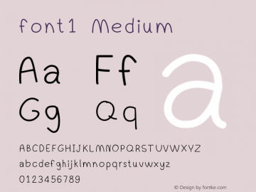 font1 Version 001.000图片样张