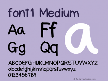 font1 Version 001.000图片样张