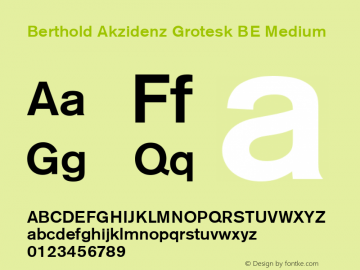 Berthold Akzidenz Grotesk BE Medium 001.000图片样张