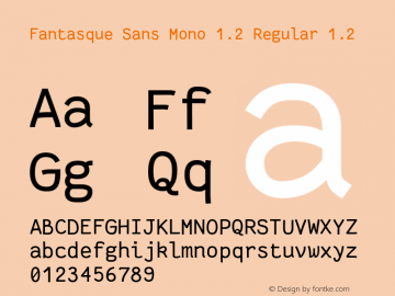 Fantasque Sans Mono Regular 1.2 Version 1.8.0图片样张