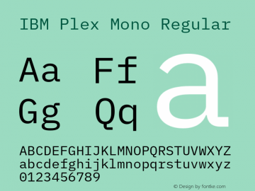 IBM Plex Mono Version 2.3图片样张