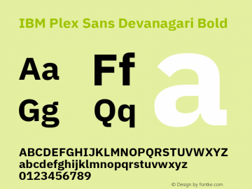 IBM Plex Sans Devanagari Bold Version 1.2图片样张
