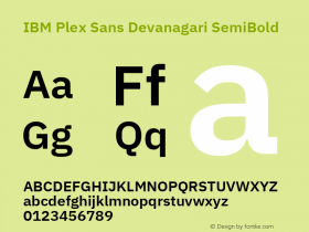 IBM Plex Sans Devanagari SmBld Version 1.2图片样张