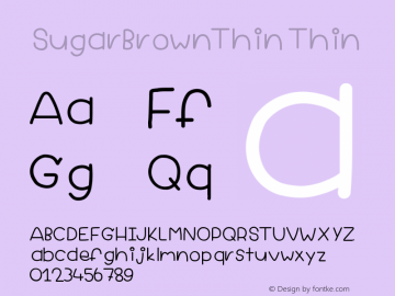 SugarBrownThin Version 001.000图片样张