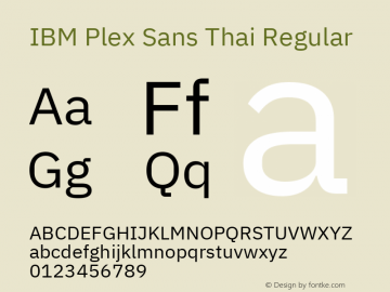IBM Plex Sans Thai Version 1.2图片样张