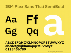 IBM Plex Sans Thai SmBld Version 1.2图片样张