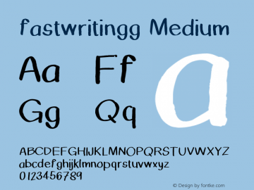 fastwritingg Version 001.000图片样张