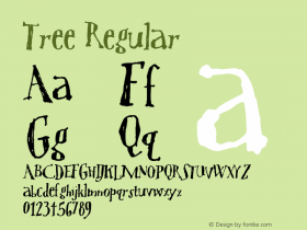 Tree Regular OTF 1.000;PS 001.000;Core 1.0.34 Font Sample