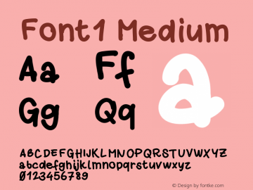 Font1 Version 001.000图片样张