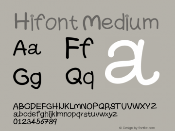 Hifont Version 001.000图片样张