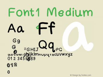 Font1 Version 001.000图片样张