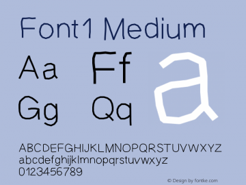 Font1 Version 001.000图片样张