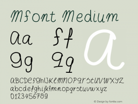 MFont Medium Version 001.000 Font Sample