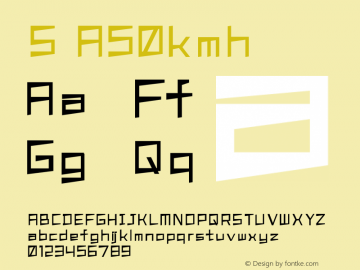 S A50kmh Macromedia Fontographer 4.1J 2000.7.13 Font Sample