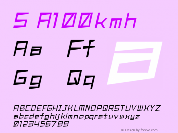 S A100kmh Macromedia Fontographer 4.1J 2000.7.13 Font Sample