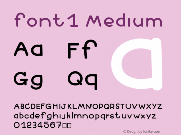 font1 Version 001.000图片样张