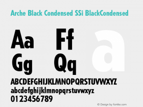 Arche Black Condensed SSi BlackCondensed Version 001.000图片样张