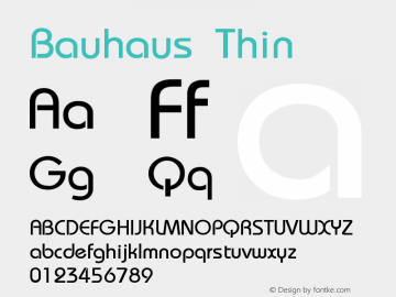 Bauhaus Thin Version 001.000图片样张