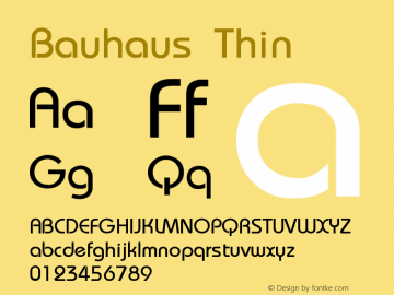 Bauhaus Thin Version 001.000图片样张