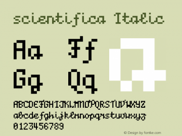 scientifica Italic Version 1.0图片样张