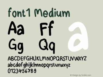 font1 Version 001.000图片样张