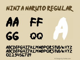 Ninja Naruto Regular Version 2.00 Font Sample