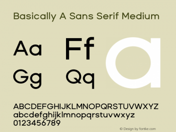Basically A Sans Serif Medium 1.100图片样张