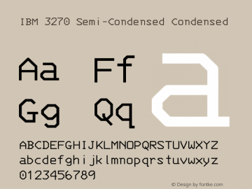 IBM 3270 Semi-Condensed Version 2.3.1图片样张