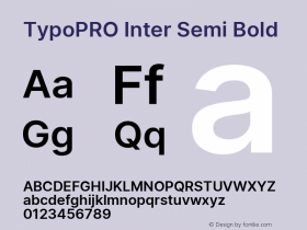 TypoPRO Inter Semi Bold Version 3.019;git-0a5106e0b图片样张