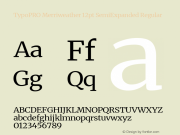 TypoPRO Merriweather 12pt SemiExpanded Regular Version 2.100图片样张