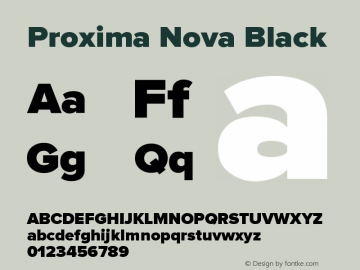 Proxima Nova Black Version 2.003图片样张