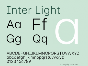 Inter Light Version 3.019;git-0a5106e0b图片样张