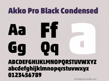 Akko Pro Black Condensed Version 1.00图片样张