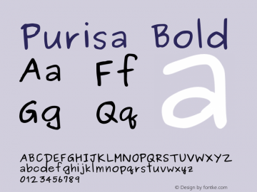 Purisa Bold Version 004.004图片样张