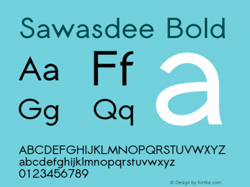 Sawasdee Bold Version 003.005图片样张