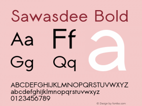 Sawasdee Bold Version 003.005图片样张