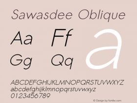 Sawasdee Oblique Version 003.005图片样张