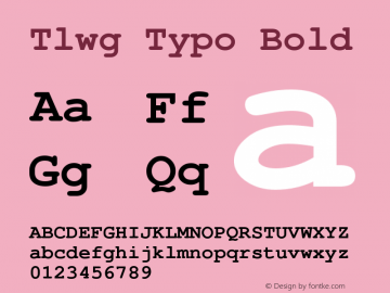 Tlwg Typo Bold Version 004.004图片样张